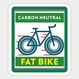 Carbon Neutral Fat Bike Tees Sticker